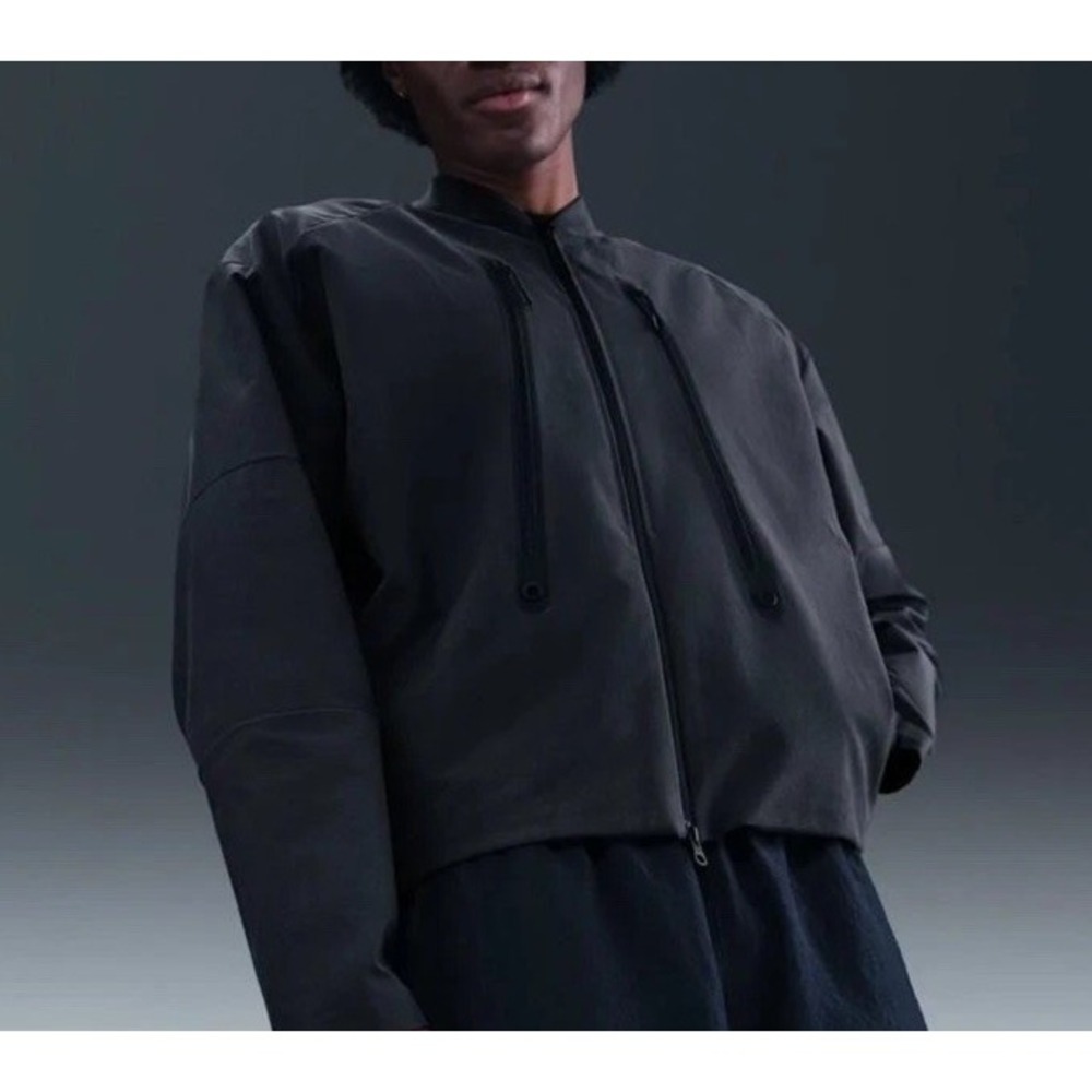 NIKE TECH DRI-FIT SHORI BOMBER JACKET ANTHRACITE/BLACK HV0951-060 Men's Sz L